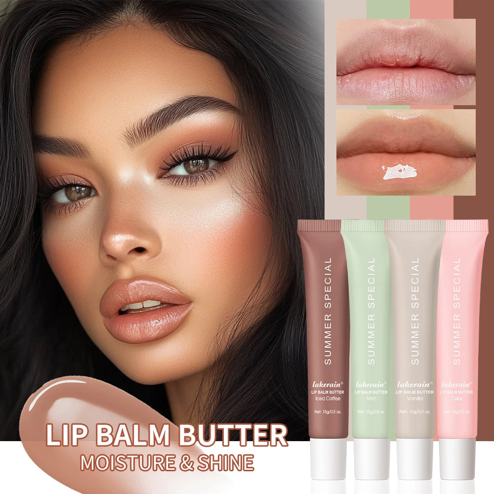 Lip Balm Set Four Pack Deep Moisturizing Lip Care Nourishing Color Lip Glaze Kit For Smooth Lips
