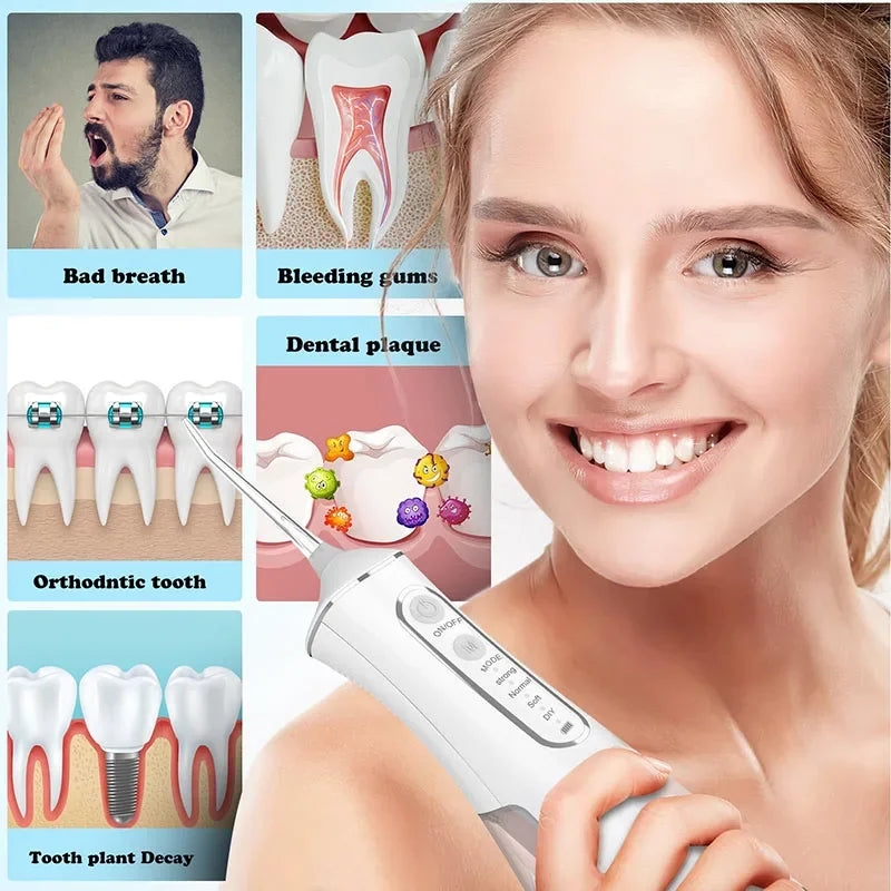 1200mAh Electric Toothbrush and Water Flosser Combo for Teeth Cleaning