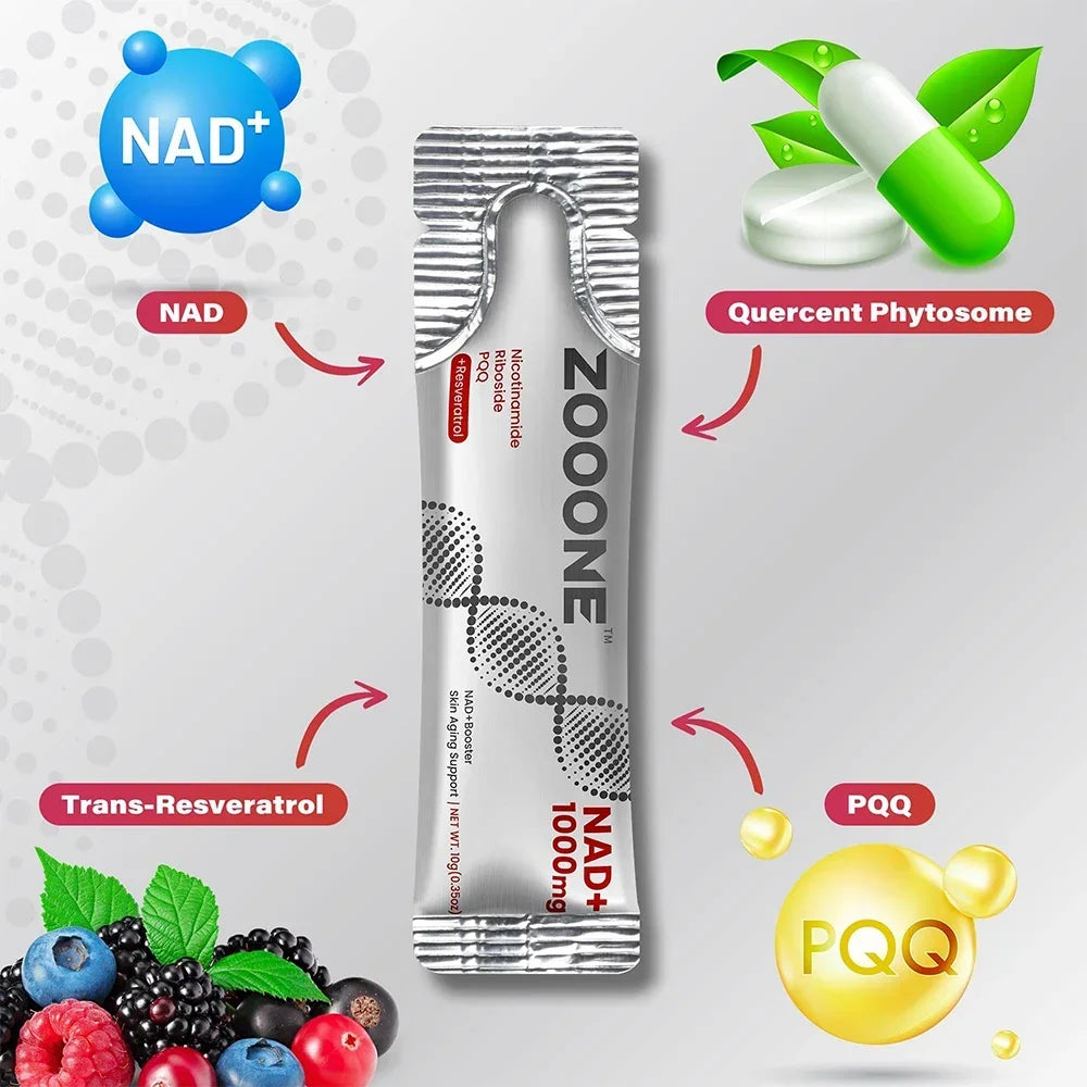 NAD Plus Berry Drink Mix For Anti Aging Focus 30 Packets
