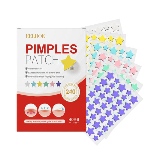 240 Pcs Heart and Star Shape Acne Patches for Zits and Blemishes Care