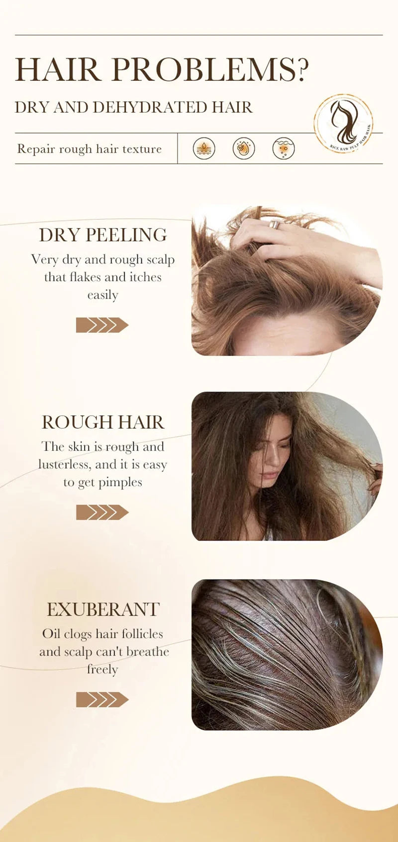 5 Seconds Soft Smooth Care Hair Mask for Repairing Damage and Preventing Frizz