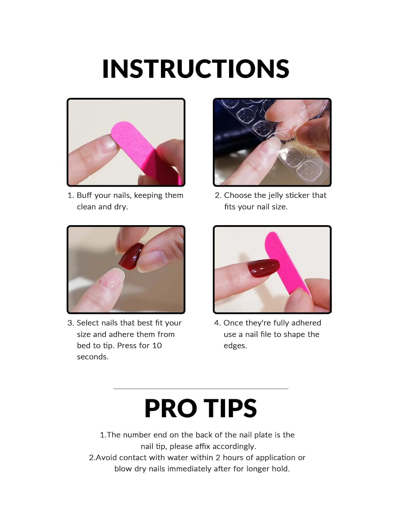 Artaug 24PCS Medium Press On Nails Stiletto Pink Bowknot French Trim Set