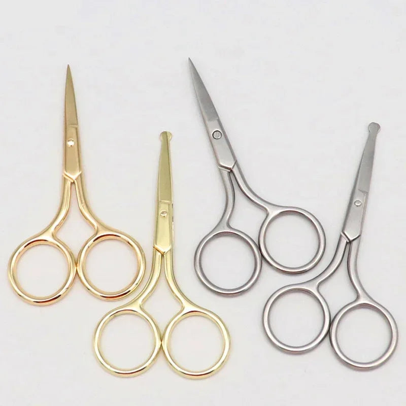 Professional 9cm Stainless Steel Makeup Scissors For Eyebrow Nose Hair Trimming And Facial Grooming