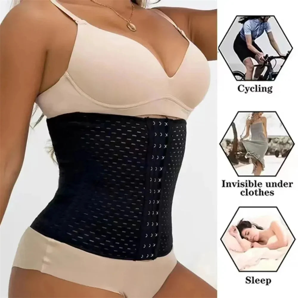 Women Tummy Slimming Black Belly Band Shapewear Corset for Postpartum Support