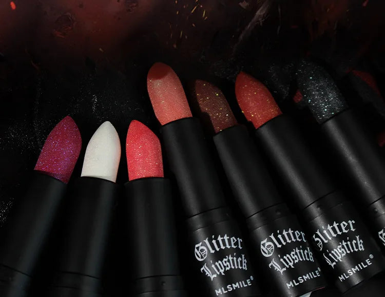 7 Colors Waterproof Glitter Lipstick Long Lasting Metallic Makeup for Women