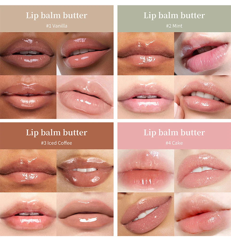 Lip Balm Set Four Pack Deep Moisturizing Lip Care Nourishing Color Lip Glaze Kit For Smooth Lips