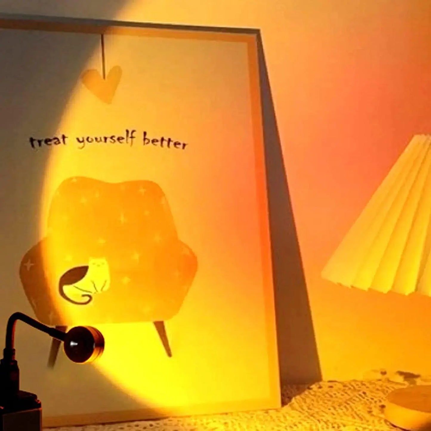 USB Sunset Ambiance Light Table Lamp for Relaxing Home Atmosphere