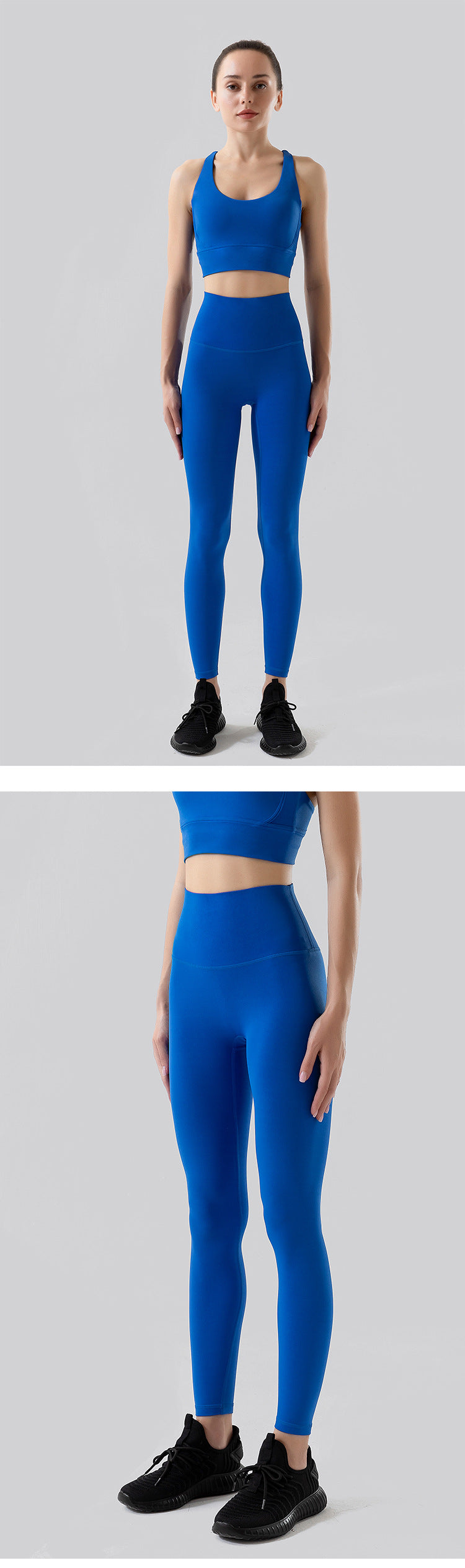 Women's High Waist Yoga Leggings and Tops Fitness Sportswear Set