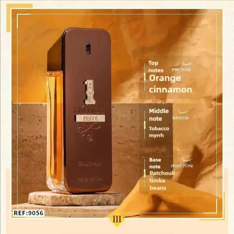 Golden Millionaire Perfume 100ml Leather Scent Luxury Long Lasting Fragrance