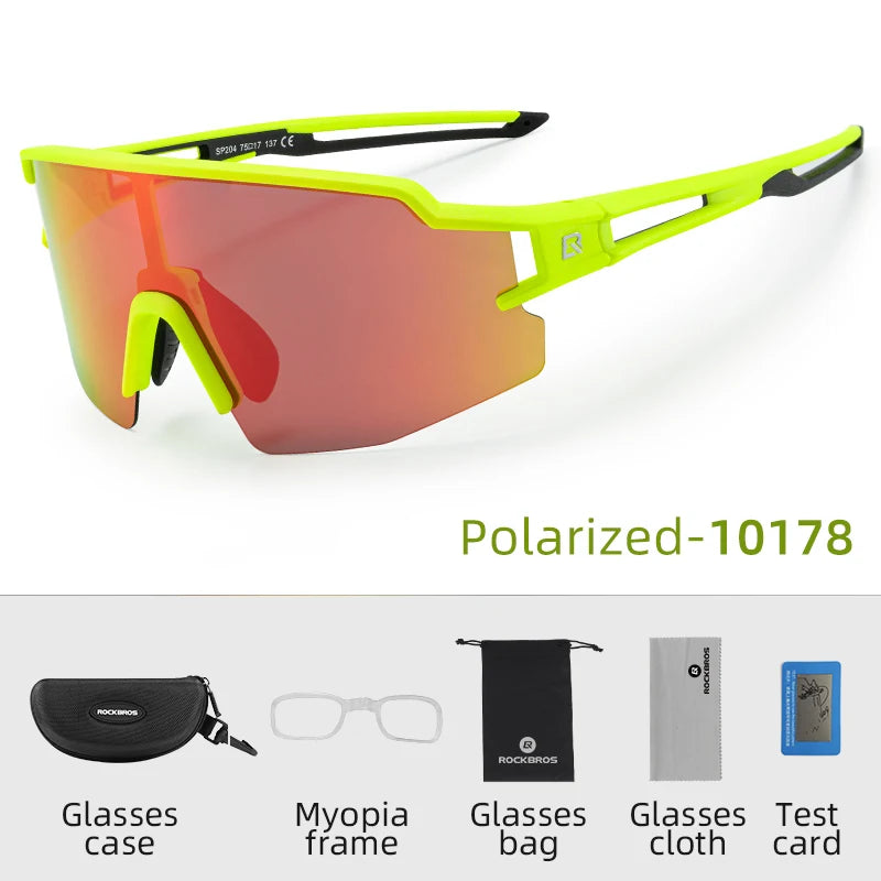ROCKBROS UV400 Polarized Cycling Glasses for Outdoor Sports and Fishing