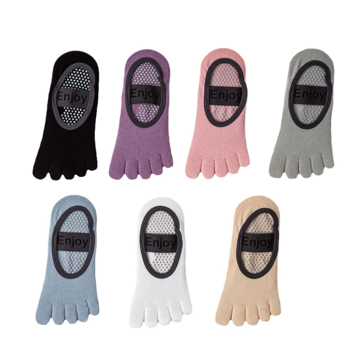 Women's Five Finger Yoga Socks with Anti Slip Design for Pilates Fitness