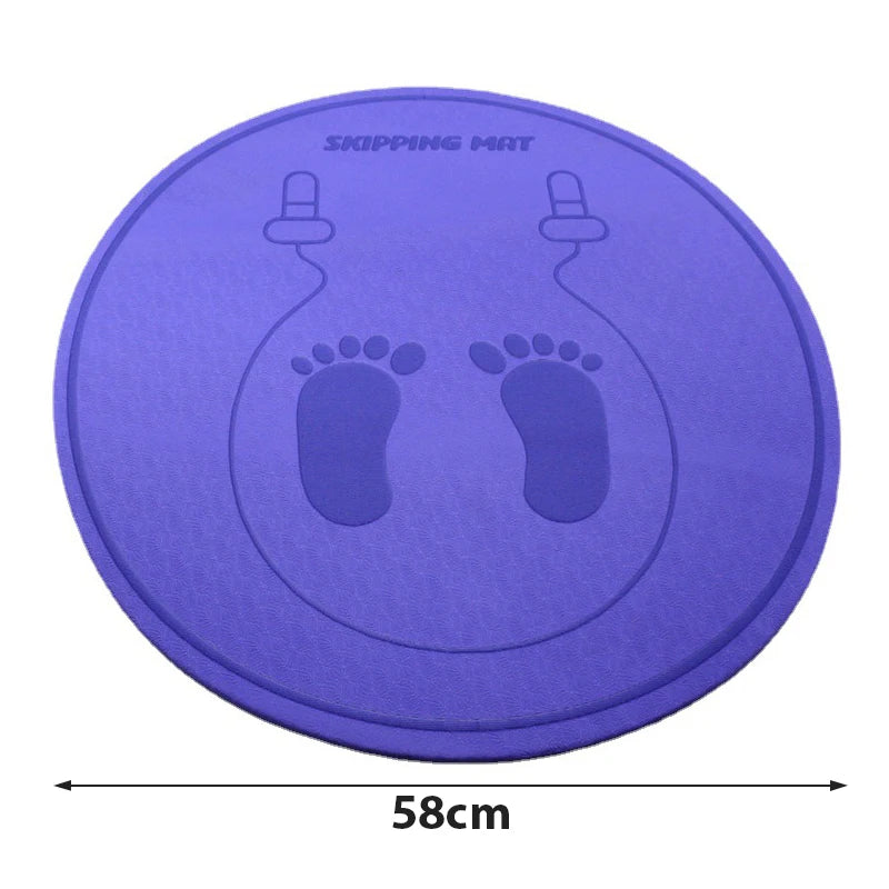 Jump Rope Mat with Shock Absorption and Sound Insulation for Home Yoga Fitness