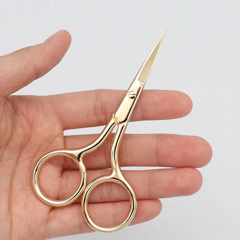Professional 9cm Stainless Steel Makeup Scissors For Eyebrow Nose Hair Trimming And Facial Grooming