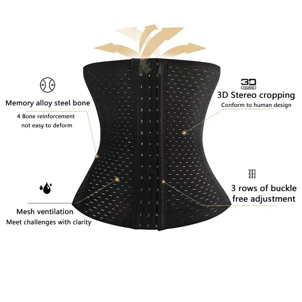 Women Tummy Slimming Black Belly Band Shapewear Corset for Postpartum Support