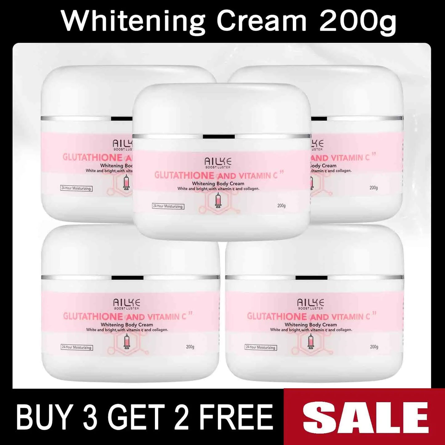 AILKE Whitening Skin Care Set with Glutathione and Vitamin C for Bright Skin