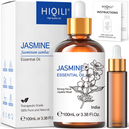 HIQILI 100ML Pure Jasmine Ylang Ylang Orange Essential Oil for Diffusers and Massage