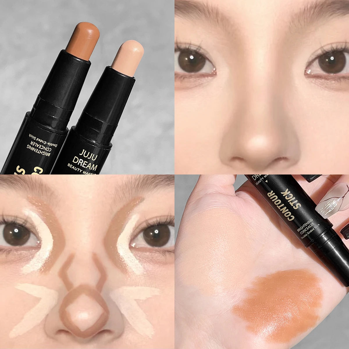Double-Ended Contouring Stick for Nose and Face Highlighting by JUJU Dream
