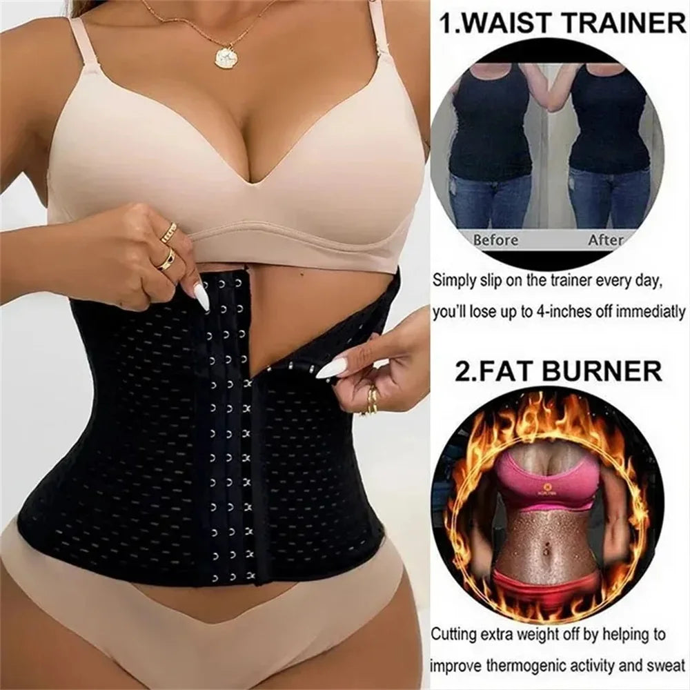 Women Tummy Slimming Black Belly Band Shapewear Corset for Postpartum Support