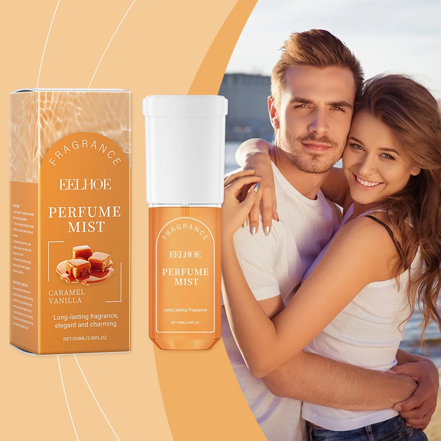 EELHOE Caramel Vanilla Body Pheromone Perfume Spray for Women 100ml