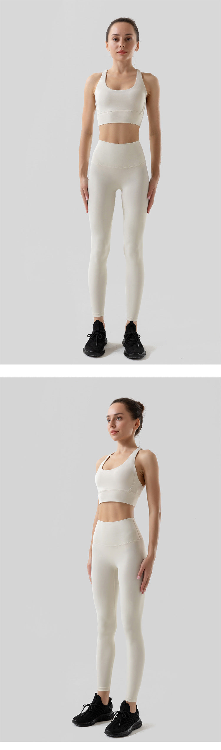 Women's High Waist Yoga Leggings and Tops Fitness Sportswear Set