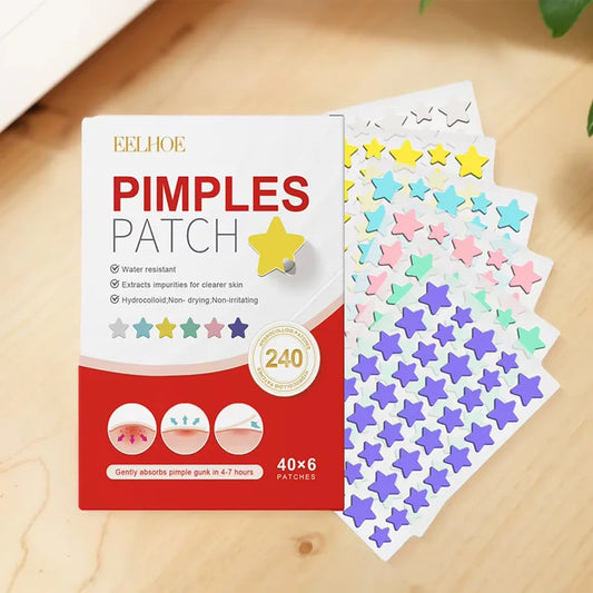 240 Pcs Heart and Star Shape Pimple Patches for Acne and Blemish Treatment
