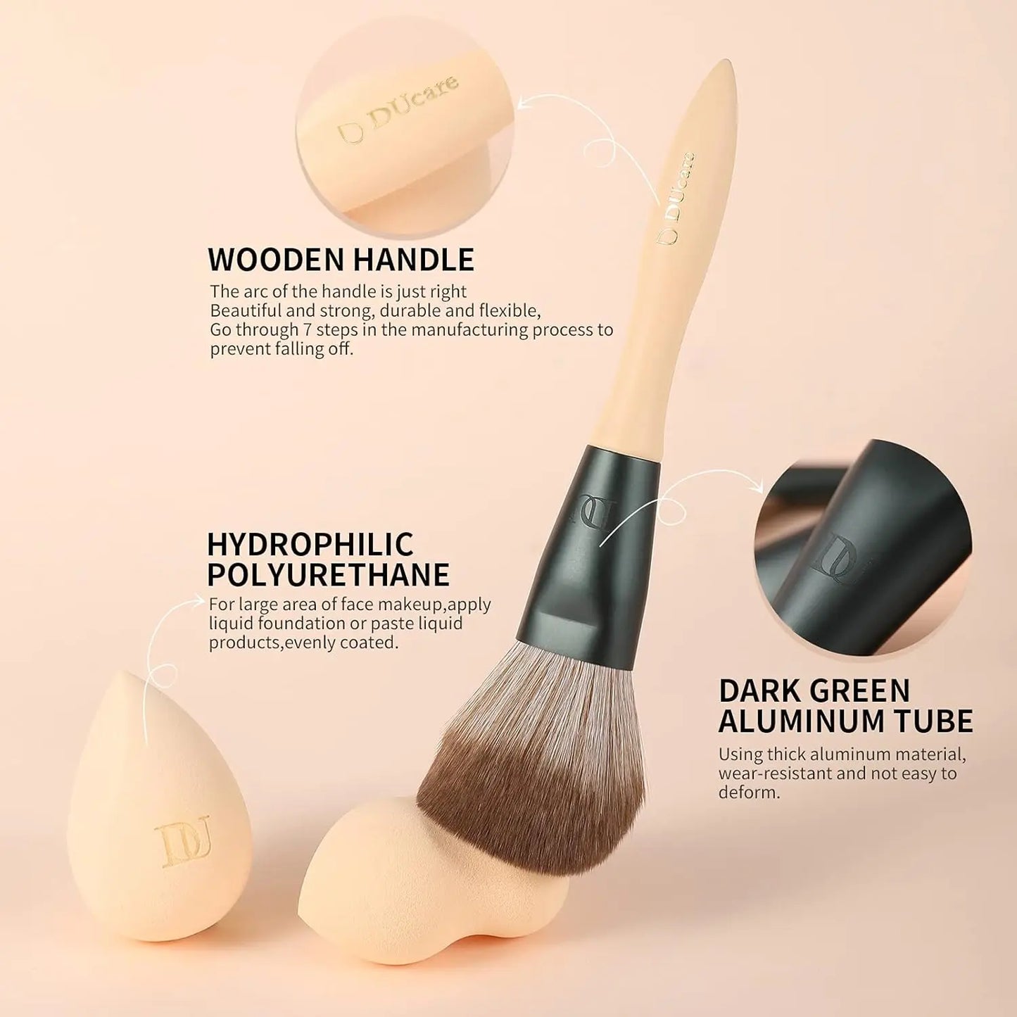 DUcare Professional Makeup Brush Set with 10 to 32 Pieces for Flawless Beauty
