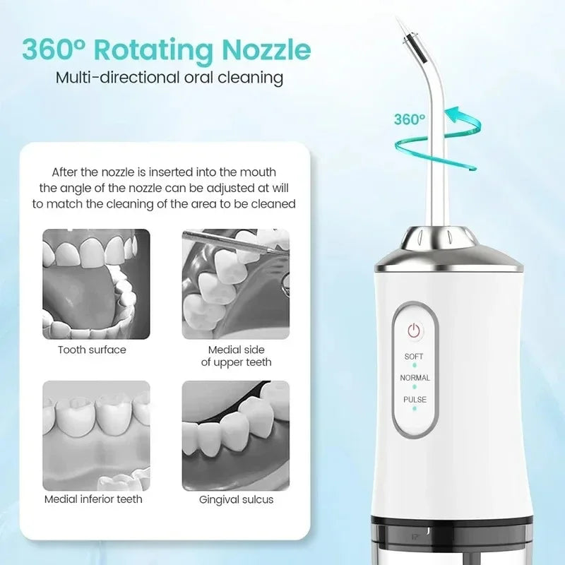1200mAh Electric Toothbrush and Water Flosser Combo for Teeth Cleaning