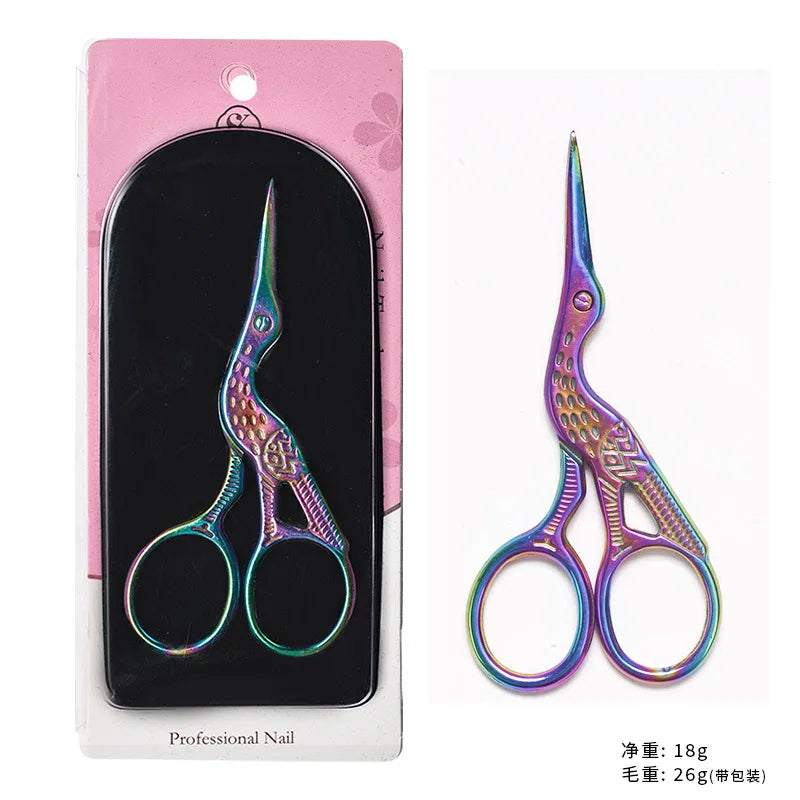 Professional 9cm Stainless Steel Makeup Scissors For Eyebrow Nose Hair Trimming And Facial Grooming