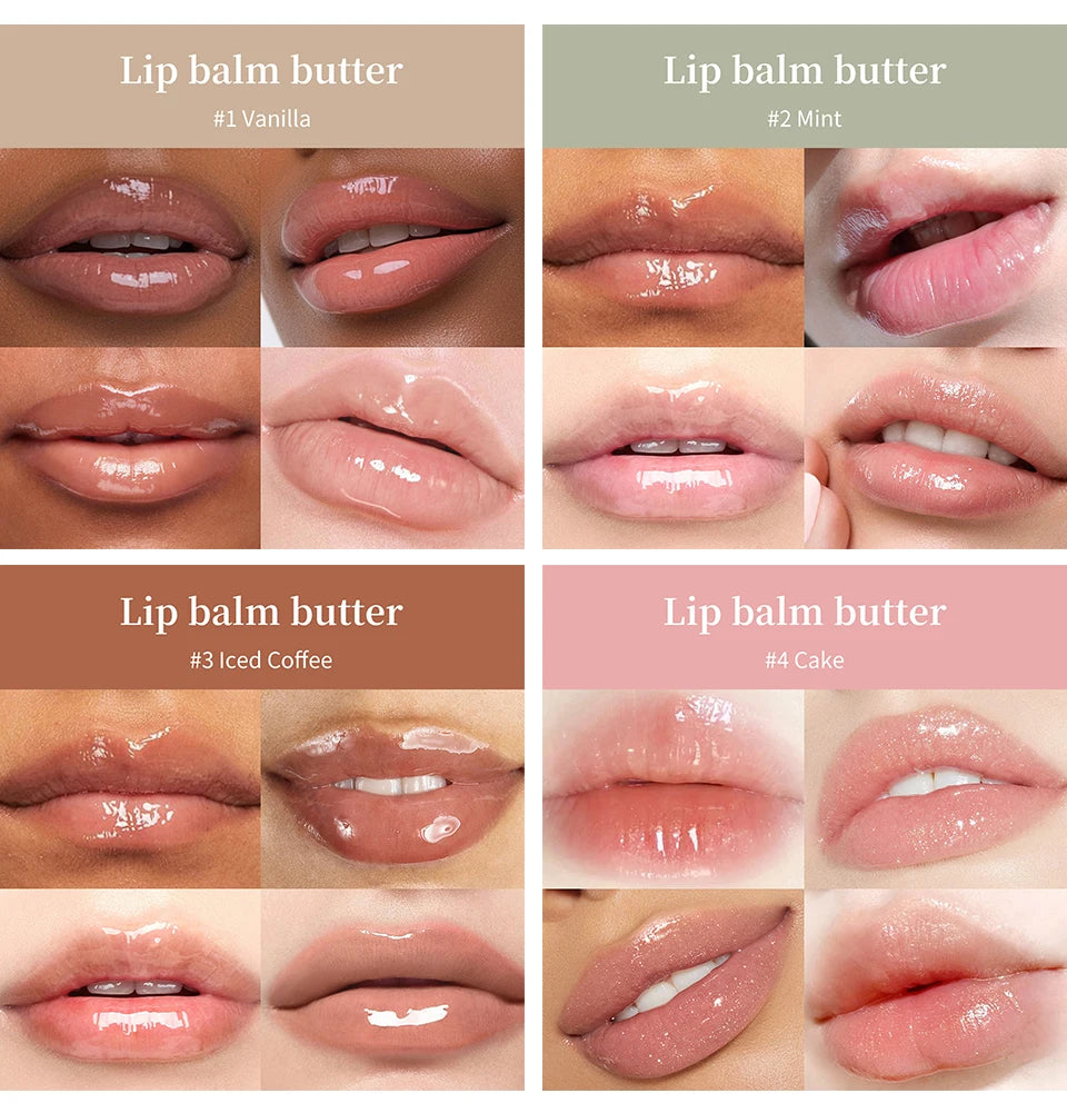 Lip Balm Set Four Pack Deep Moisturizing Lip Care Nourishing Color Lip Glaze Kit For Smooth Lips