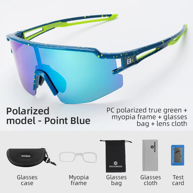 ROCKBROS UV400 Polarized Cycling Glasses for Outdoor Sports and Fishing