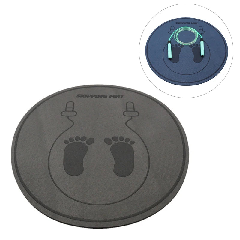 Jump Rope Mat with Shock Absorption and Sound Insulation for Home Yoga Fitness