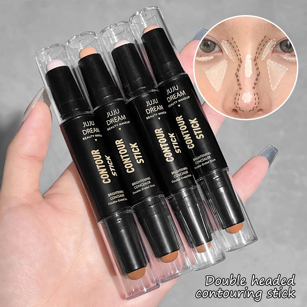 Double-Ended Contouring Stick for Nose and Face Highlighting by JUJU Dream