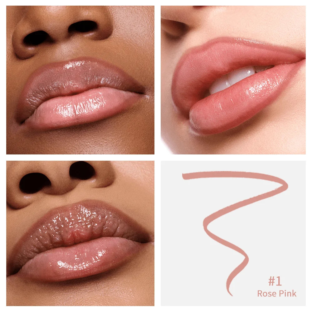 Waterproof Lip Liner Peel Off Tattoo Long Lasting Matte Lip Tint in Brown