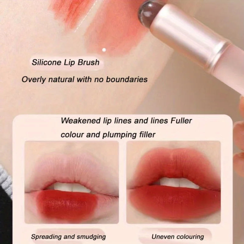 Silicone Lip Brush Round Head Dustproof Covered Lip Brush Multifunctional Smudge Tool For Lipstick