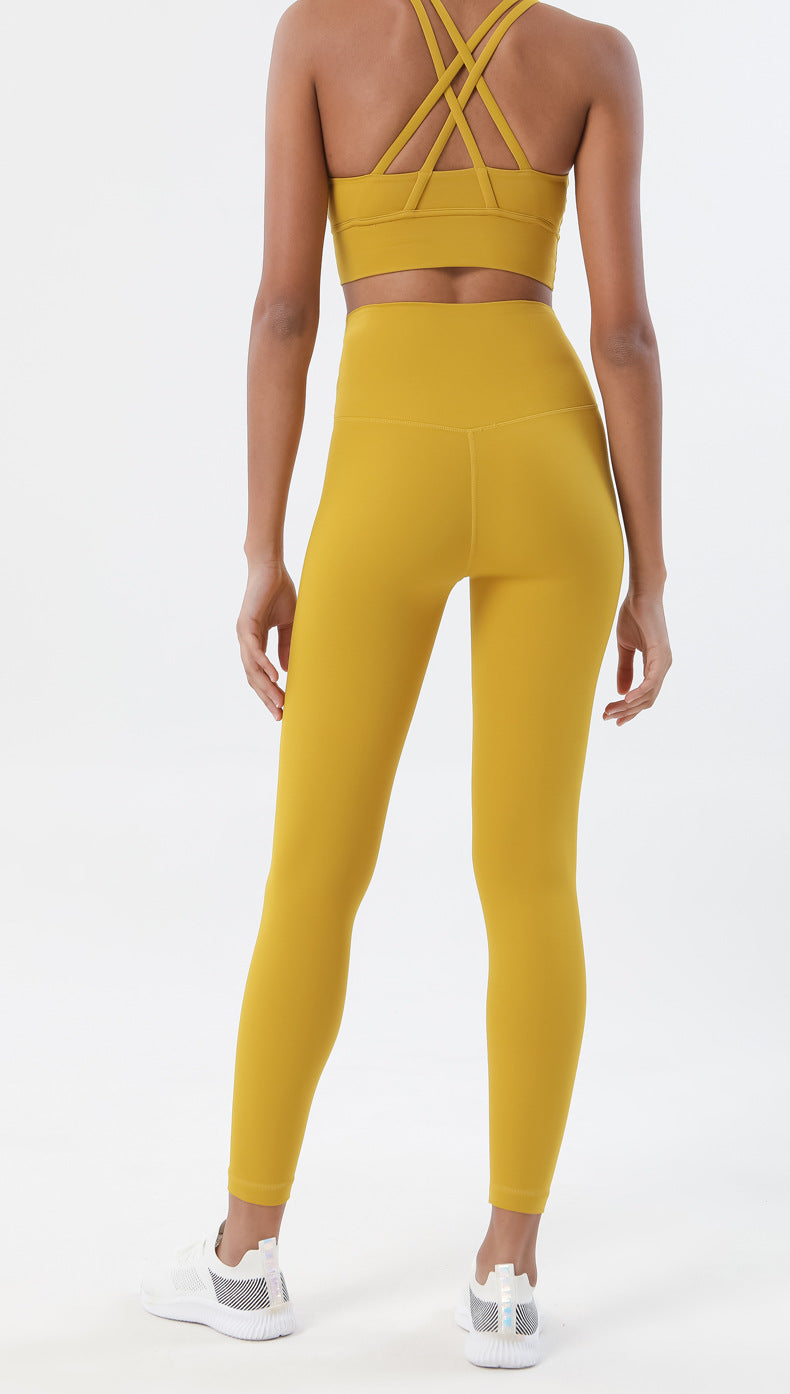 Women's High Waist Yoga Leggings and Tops Fitness Sportswear Set