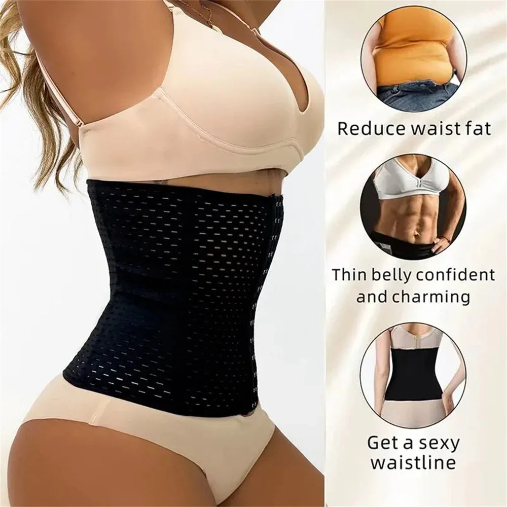 Women Tummy Slimming Black Belly Band Shapewear Corset for Postpartum Support