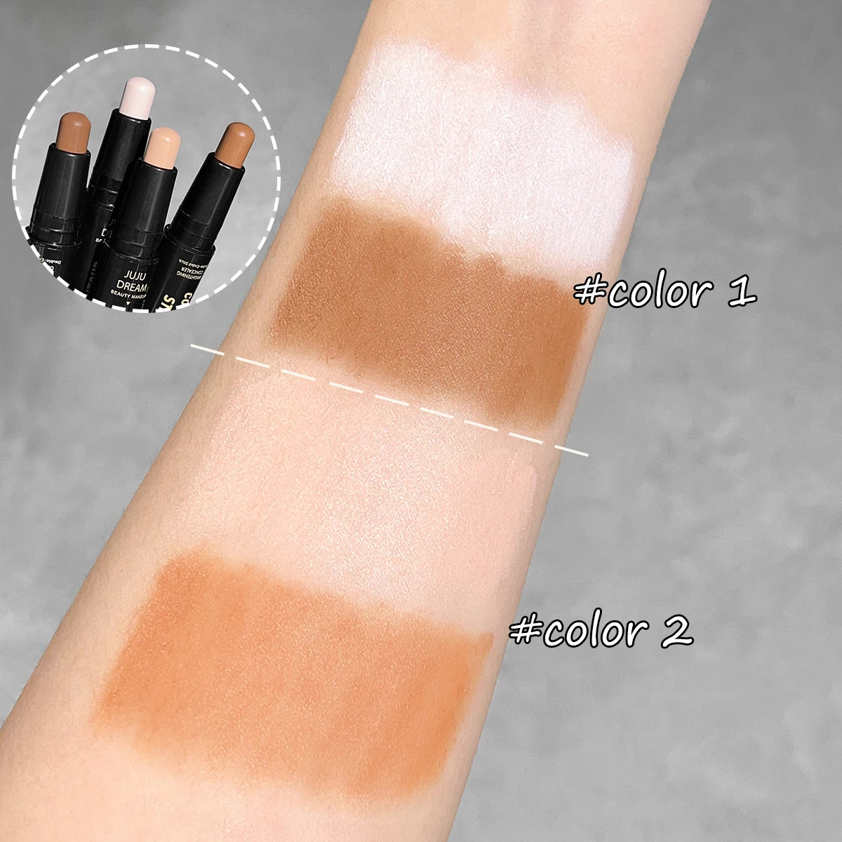 Double-Ended Contouring Stick for Nose and Face Highlighting by JUJU Dream