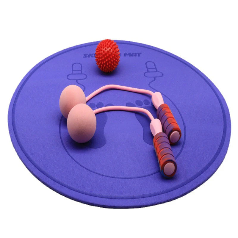 Jump Rope Mat with Shock Absorption and Sound Insulation for Home Yoga Fitness