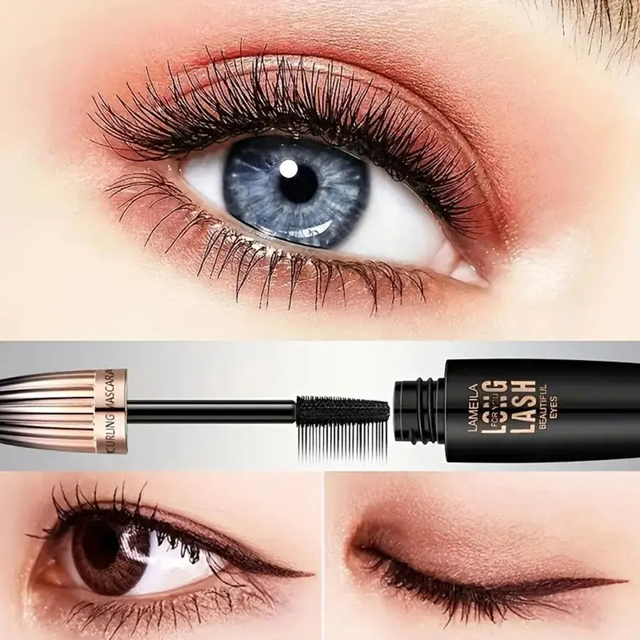 Waterproof 4D Mascara for Thick Long Lashes Curling Smudge-proof Makeup Tool