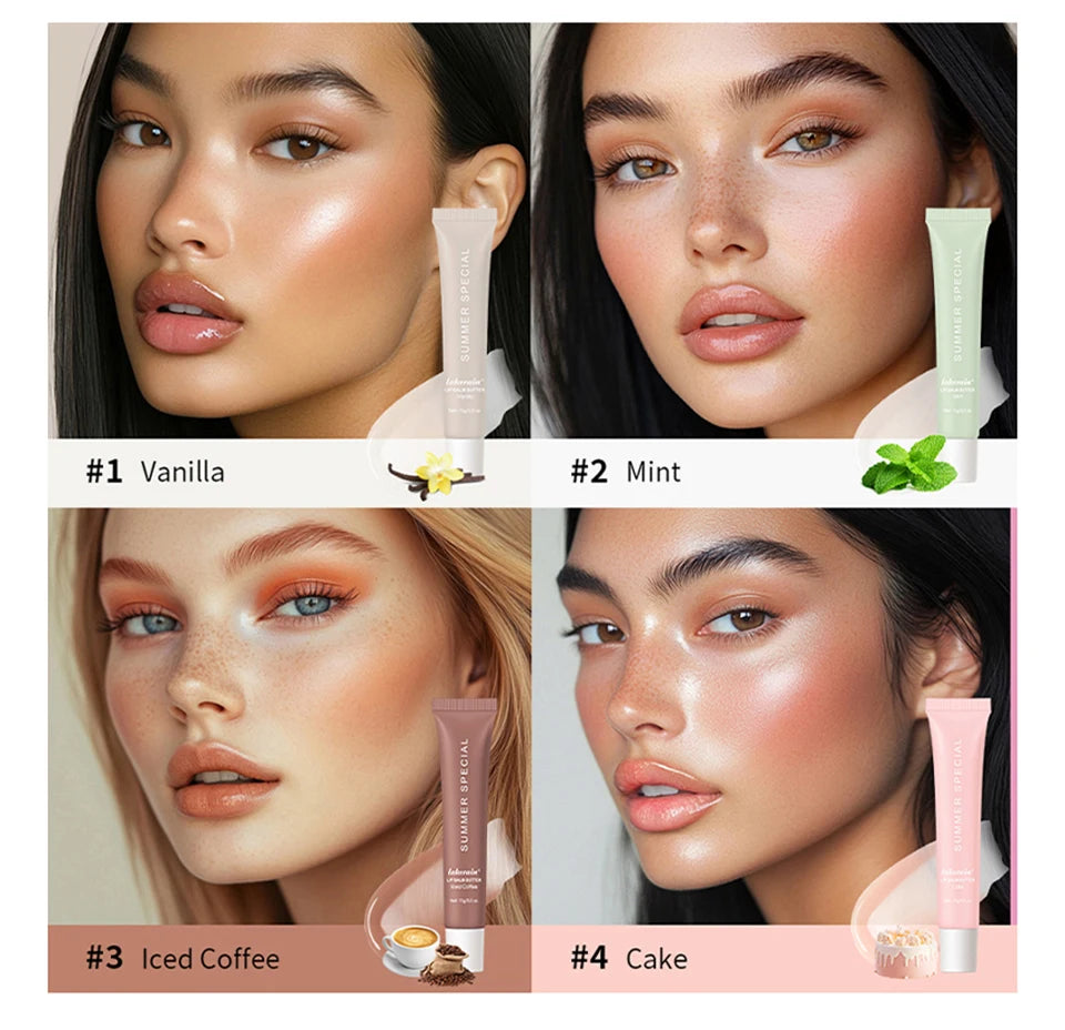 Lip Balm Set Four Pack Deep Moisturizing Lip Care Nourishing Color Lip Glaze Kit For Smooth Lips