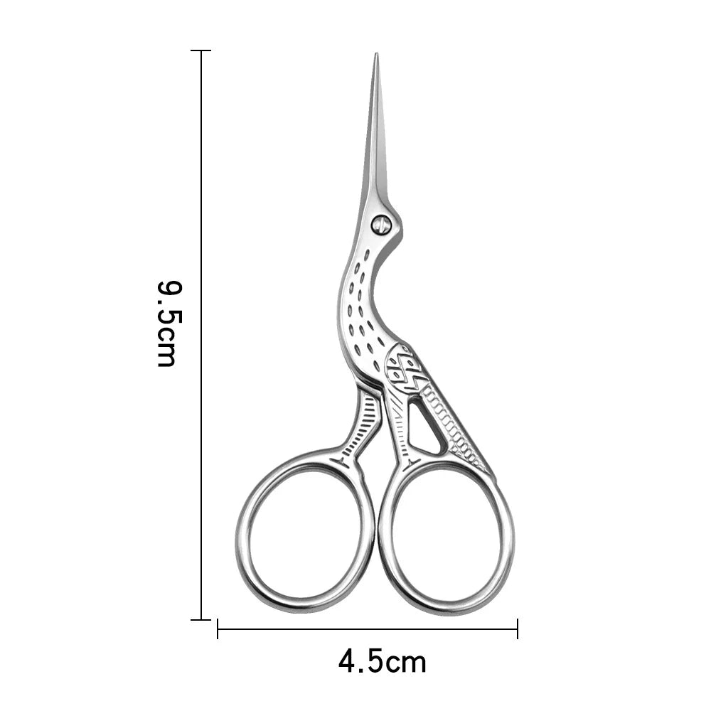 Professional 9cm Stainless Steel Makeup Scissors For Eyebrow Nose Hair Trimming And Facial Grooming