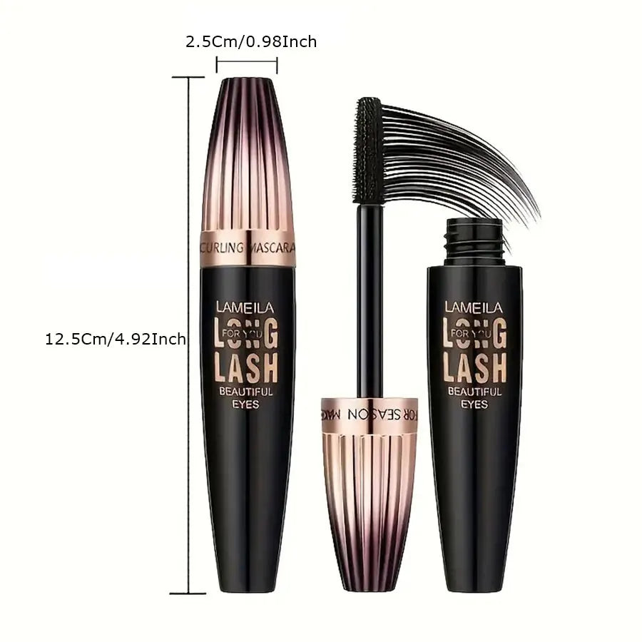 Waterproof 4D Mascara for Thick Long Lashes Curling Smudge-proof Makeup Tool