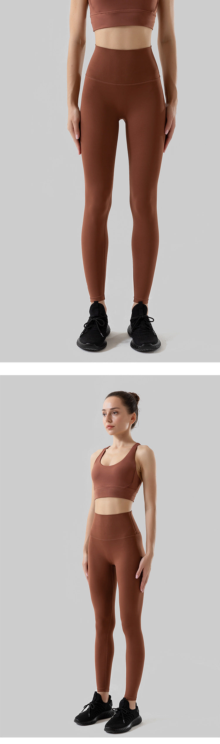 Women's High Waist Yoga Leggings and Tops Fitness Sportswear Set