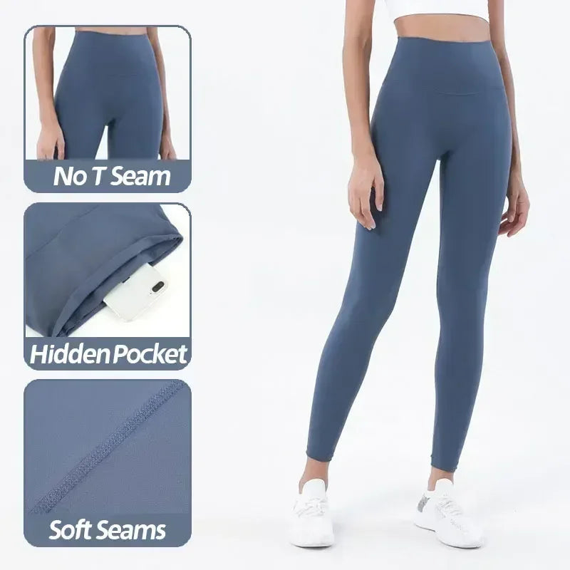 Women's High Waist Yoga Leggings and Tops Fitness Sportswear Set