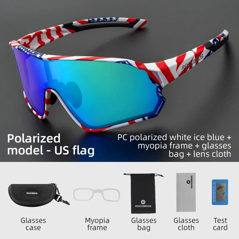 Rockbros Polarized Cycling Glasses UV400 Protection Unisex Sport Eyewear