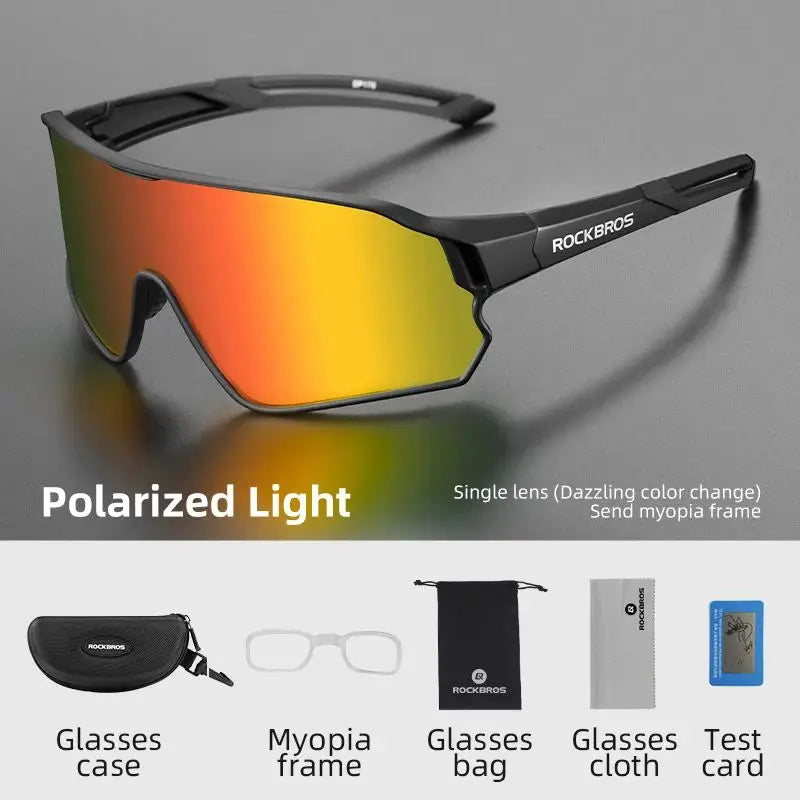 Rockbros Polarized Cycling Glasses UV400 Protection Unisex Sport Eyewear