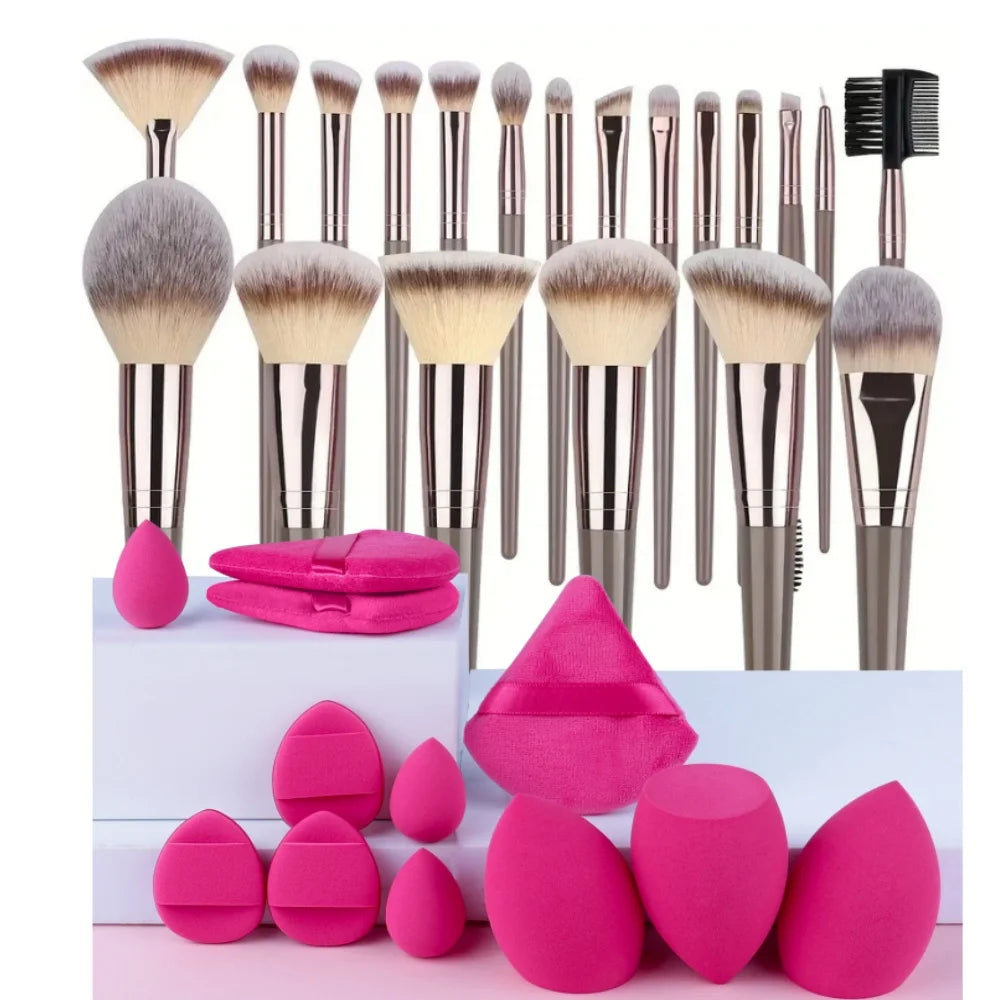 Professional Makeup Brushes Set 3 To 20 Pieces Soft Fluffy Foundation Eyeshadow Concealer Blending Kabuki Brush