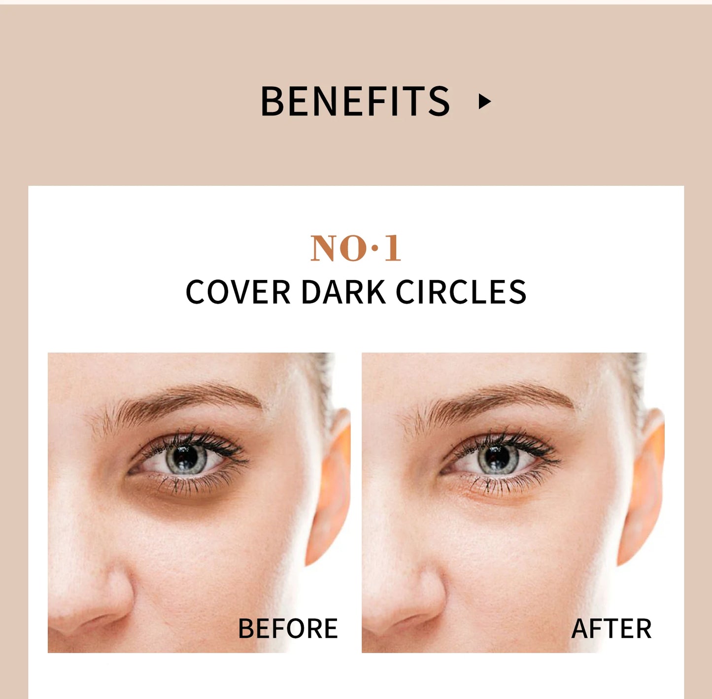 High Coverage Waterproof Concealer BB Cream for Dark Circles and Freckles