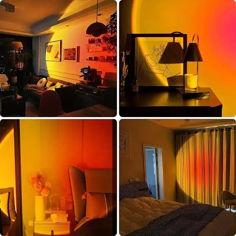 USB Sunset Ambiance Light Table Lamp for Relaxing Home Atmosphere