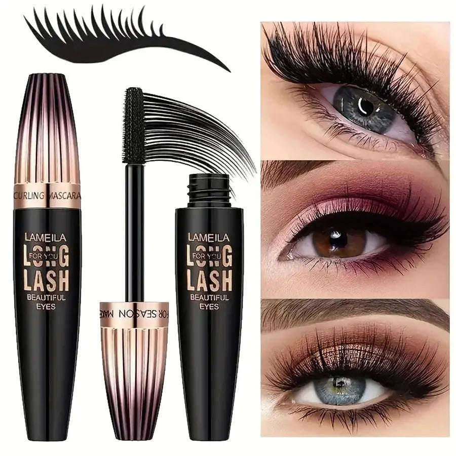 Waterproof 4D Mascara for Thick Long Lashes Curling Smudge-proof Makeup Tool